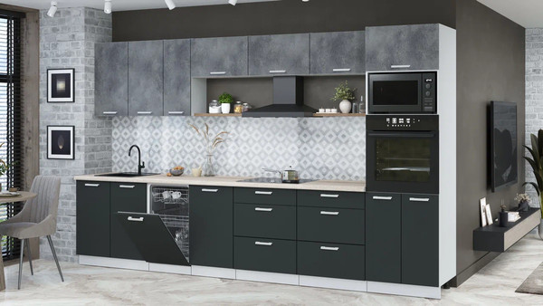 Кухонный гарнитур Интерлиния Мила Лайт 3.5-ПМ3 