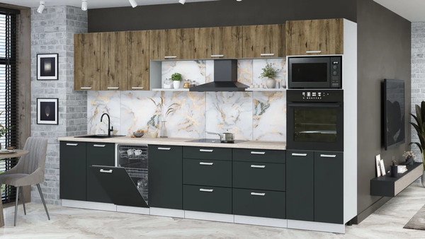 Кухонный гарнитур Интерлиния Мила Лайт 3.5-ПМ3 