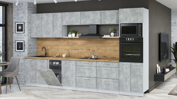 Кухонный гарнитур Интерлиния Мила Лайт 3.5-ПМ3