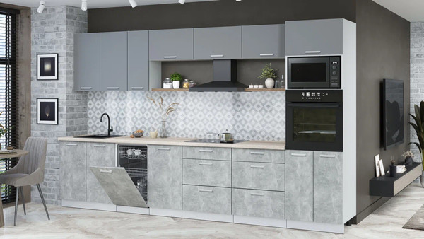 Кухонный гарнитур Интерлиния Мила Лайт 3.5-ПМ3