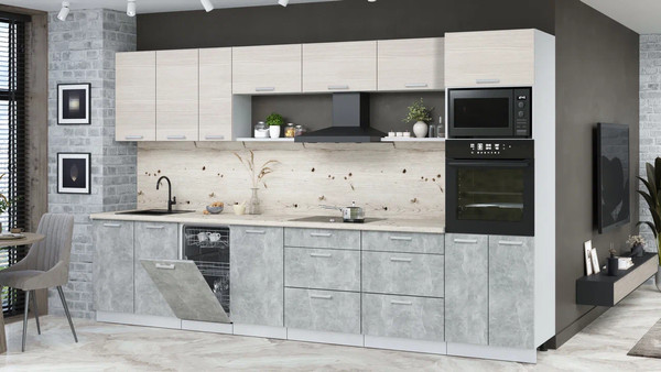 Кухонный гарнитур Интерлиния Мила Лайт 3.5-ПМ3