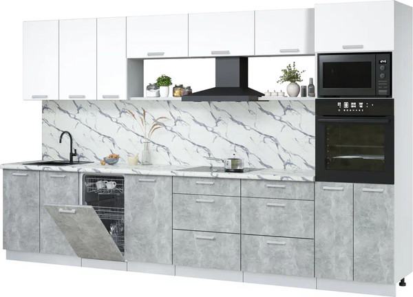 Кухонный гарнитур Интерлиния Мила Лайт 3.5-ПМ3 - фото