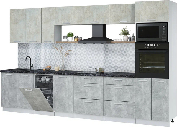 Кухонный гарнитур Интерлиния Мила Лайт 3.5-ПМ3  - фото