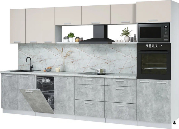 Кухонный гарнитур Интерлиния Мила Лайт 3.5-ПМ3 - фото