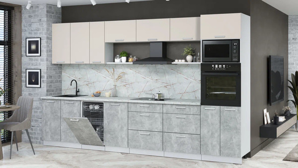 Кухонный гарнитур Интерлиния Мила Лайт 3.5-ПМ3