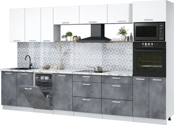 Кухонный гарнитур Интерлиния Мила Лайт 3.5-ПМ3 - фото