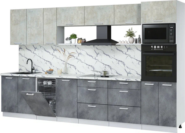 Кухонный гарнитур Интерлиния Мила Лайт 3.5-ПМ3 - фото