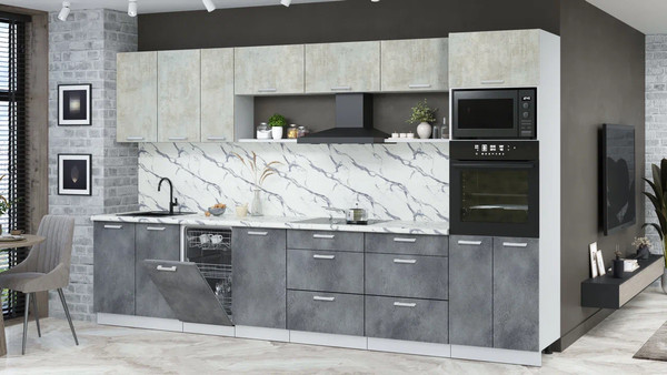 Кухонный гарнитур Интерлиния Мила Лайт 3.5-ПМ3