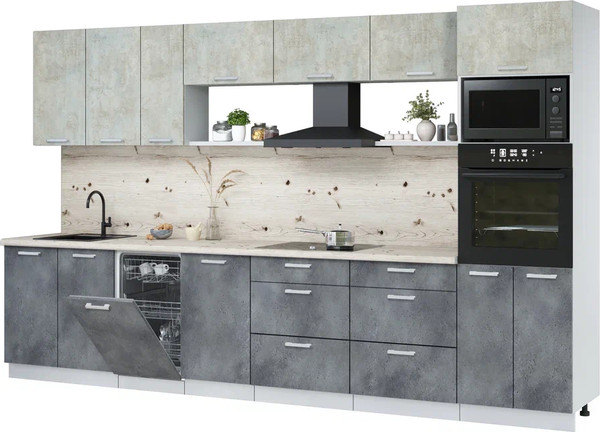 Кухонный гарнитур Интерлиния Мила Лайт 3.5-ПМ3 - фото