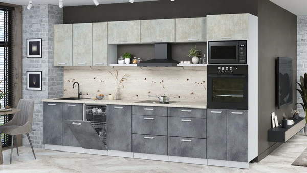 Кухонный гарнитур Интерлиния Мила Лайт 3.5-ПМ3