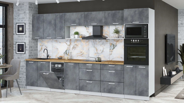 Кухонный гарнитур Интерлиния Мила Лайт 3.5-ПМ3