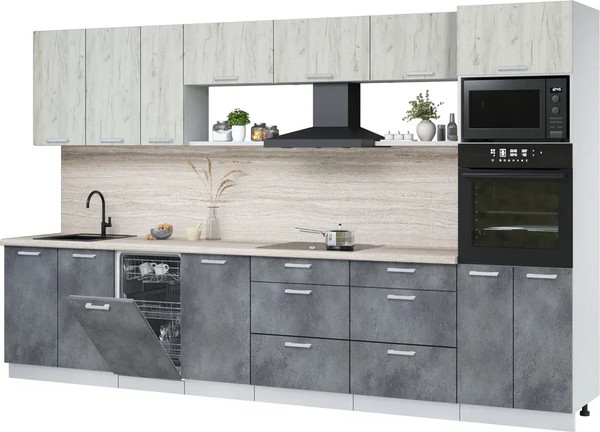 Кухонный гарнитур Интерлиния Мила Лайт 3.5-ПМ3 - фото