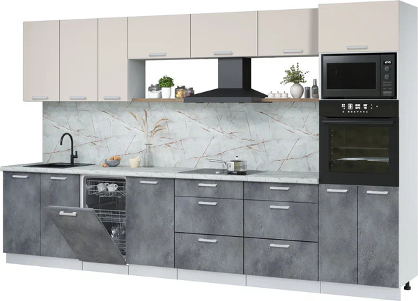 Кухонный гарнитур Интерлиния Мила Лайт 3.5-ПМ3 - фото