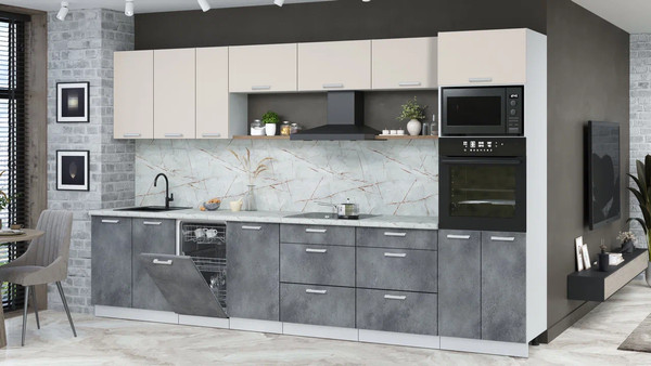 Кухонный гарнитур Интерлиния Мила Лайт 3.5-ПМ3