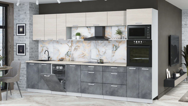 Кухонный гарнитур Интерлиния Мила Лайт 3.5-ПМ3