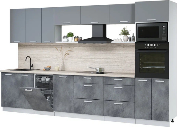 Кухонный гарнитур Интерлиния Мила Лайт 3.5-ПМ3 - фото