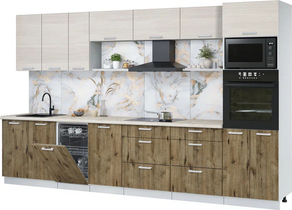 Кухонный гарнитур Интерлиния Мила Лайт 3.5-ПМ3 - фото