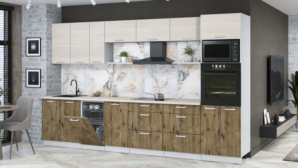 Кухонный гарнитур Интерлиния Мила Лайт 3.5-ПМ3