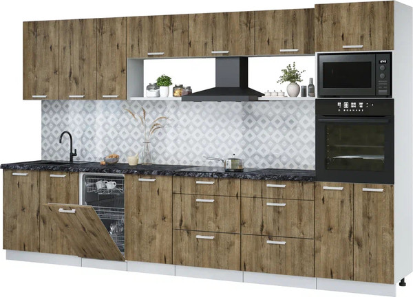 Кухонный гарнитур Интерлиния Мила Лайт 3.5-ПМ3 - фото