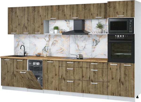 Кухонный гарнитур Интерлиния Мила Лайт 3.5-ПМ3 - фото