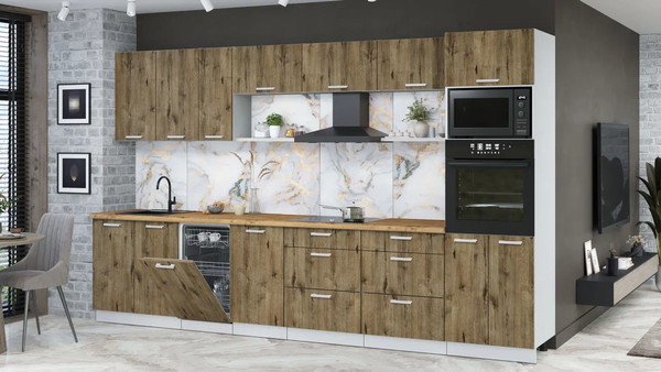 Кухонный гарнитур Интерлиния Мила Лайт 3.5-ПМ3