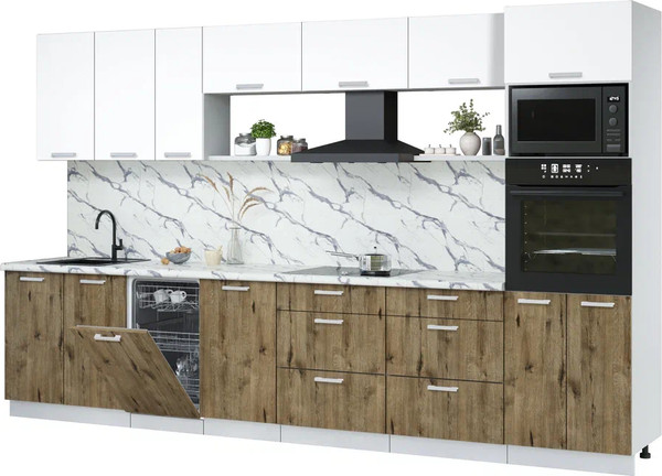 Кухонный гарнитур Интерлиния Мила Лайт 3.5-ПМ3 - фото