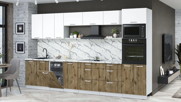 Кухонный гарнитур Интерлиния Мила Лайт 3.5-ПМ3