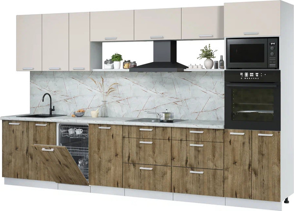 Кухонный гарнитур Интерлиния Мила Лайт 3.5-ПМ3 - фото