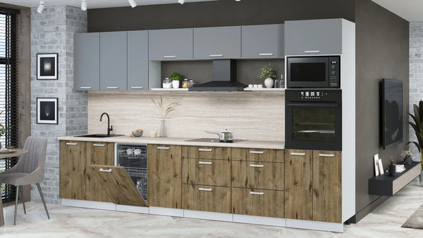 Кухонный гарнитур Интерлиния Мила Лайт 3.5-ПМ3 