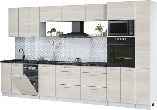 Кухонный гарнитур Интерлиния Мила Лайт 3.6-ПМ3 - фото