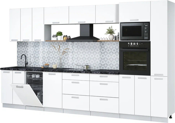 Кухонный гарнитур Интерлиния Мила Лайт 3.6-ПМ3  - фото