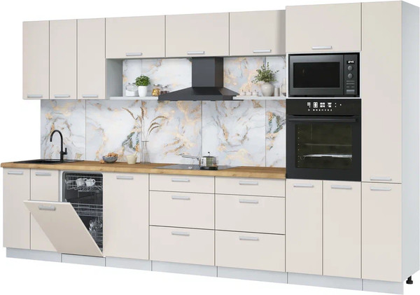 Кухонный гарнитур Интерлиния Мила Лайт 3.6-ПМ3 - фото