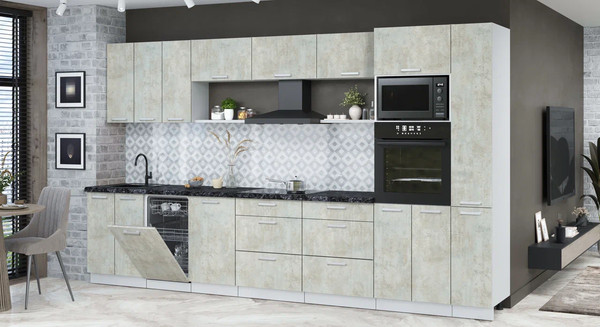 Кухонный гарнитур Интерлиния Мила Лайт 3.6-ПМ3