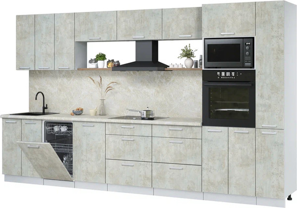 Кухонный гарнитур Интерлиния Мила Лайт 3.6-ПМ3  - фото