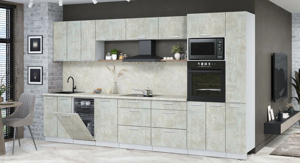 Кухонный гарнитур Интерлиния Мила Лайт 3.6-ПМ3 