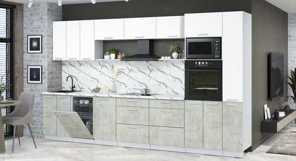 Кухонный гарнитур Интерлиния Мила Лайт 3.6-ПМ3