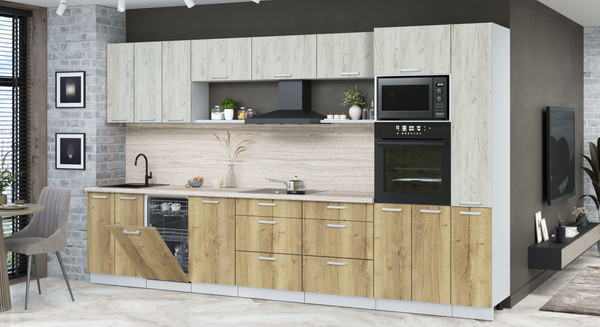 Кухонный гарнитур Интерлиния Мила Лайт 3.6-ПМ3 