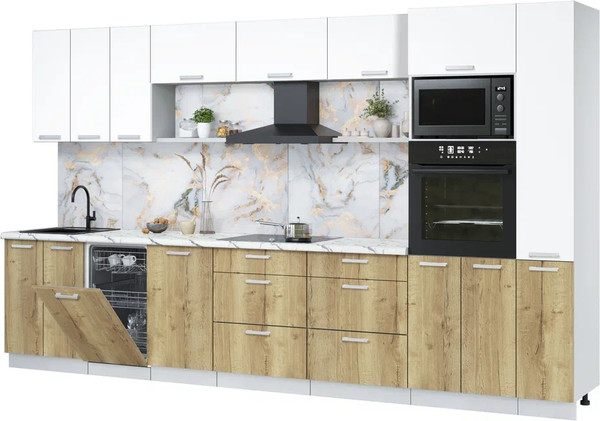 Кухонный гарнитур Интерлиния Мила Лайт 3.6-ПМ3  - фото