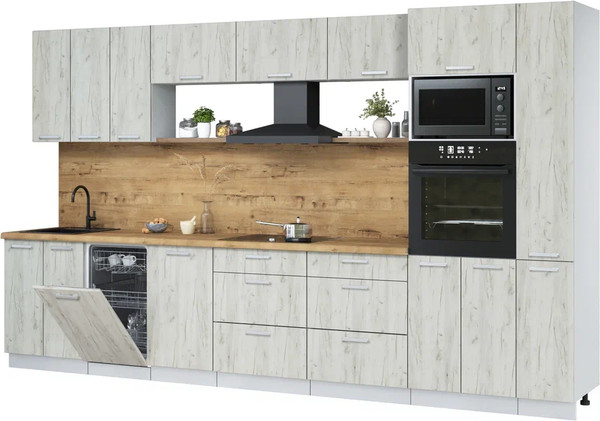 Кухонный гарнитур Интерлиния Мила Лайт 3.6-ПМ3  - фото