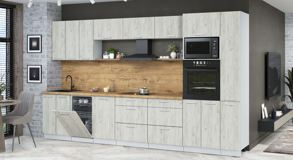 Кухонный гарнитур Интерлиния Мила Лайт 3.6-ПМ3 