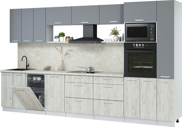 Кухонный гарнитур Интерлиния Мила Лайт 3.6-ПМ3  - фото