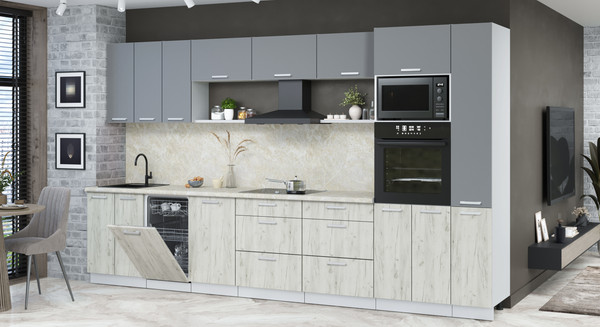 Кухонный гарнитур Интерлиния Мила Лайт 3.6-ПМ3 