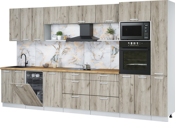 Кухонный гарнитур Интерлиния Мила Лайт 3.6-ПМ3  - фото