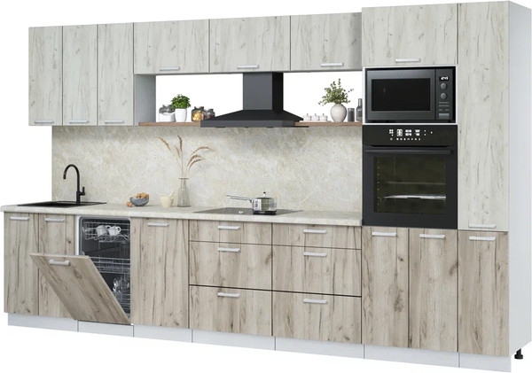 Кухонный гарнитур Интерлиния Мила Лайт 3.6-ПМ3  - фото