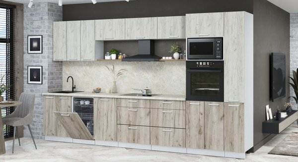 Кухонный гарнитур Интерлиния Мила Лайт 3.6-ПМ3 