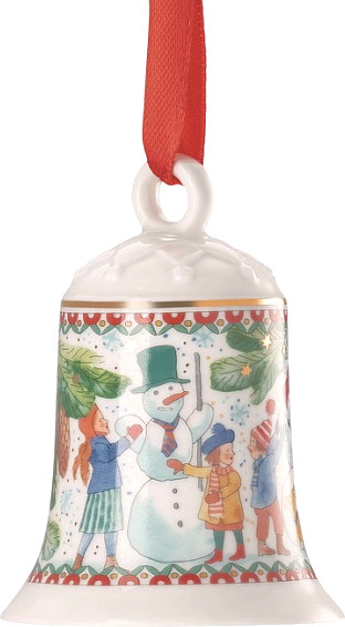 Елочная игрушка Hutschenreuther Christmas Games Колокольчик. Лепим снег-ка / 02250-722200-27920 - фото