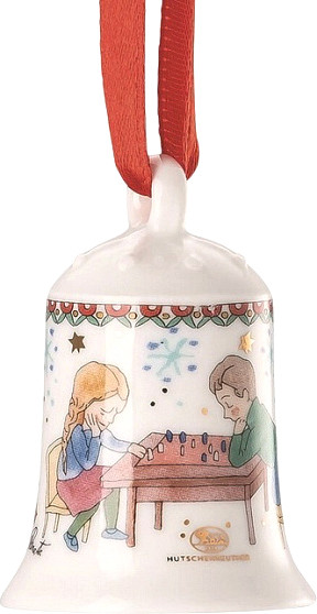 Елочная игрушка Hutschenreuther Christmas games Колокольчик. Шахматы / 02250-727497-27919  - фото