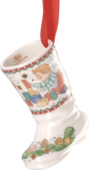 Елочная игрушка Hutschenreuther Christmas games Сапожок. Кубики / 02249-727502-27829  - фото