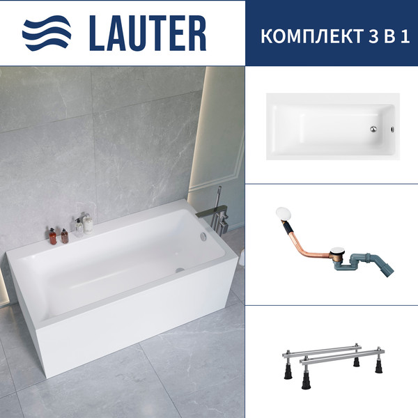 Ванна акриловая Lauter Seraphina 160x80 / 2112160R - фото