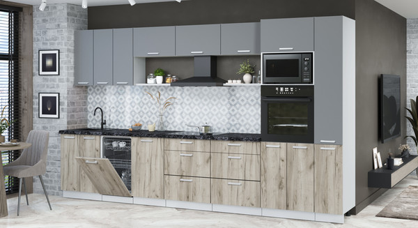 Кухонный гарнитур Интерлиния Мила Лайт 3.6-ПМ3 